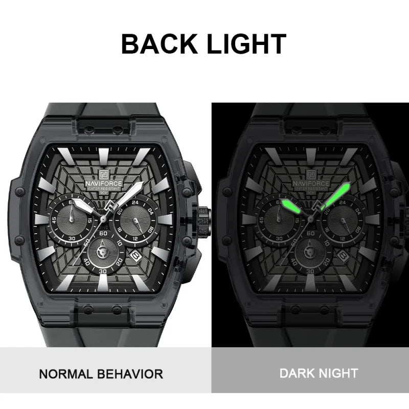 2026 New NAVIFORCE Mens Watches Top Brand Luxury Steel Mutifunction Chronograph Watch for Men Fashion Sports Quartz Men Clock