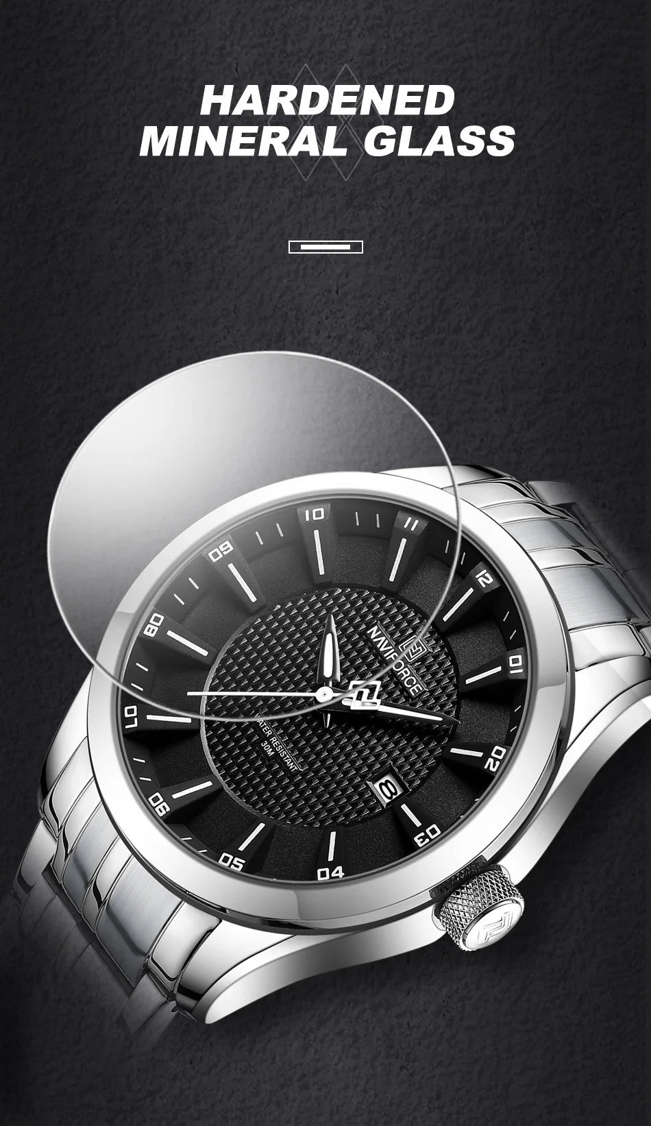 NAVIFORCE Brand 2023 New Design Men's Quartz Wristwatches Stainless Steel Strap Waterproof Watch Male Date Clock Reloj Hombre