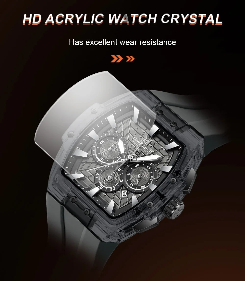 2026 New NAVIFORCE Mens Watches Top Brand Luxury Steel Mutifunction Chronograph Watch for Men Fashion Sports Quartz Men Clock