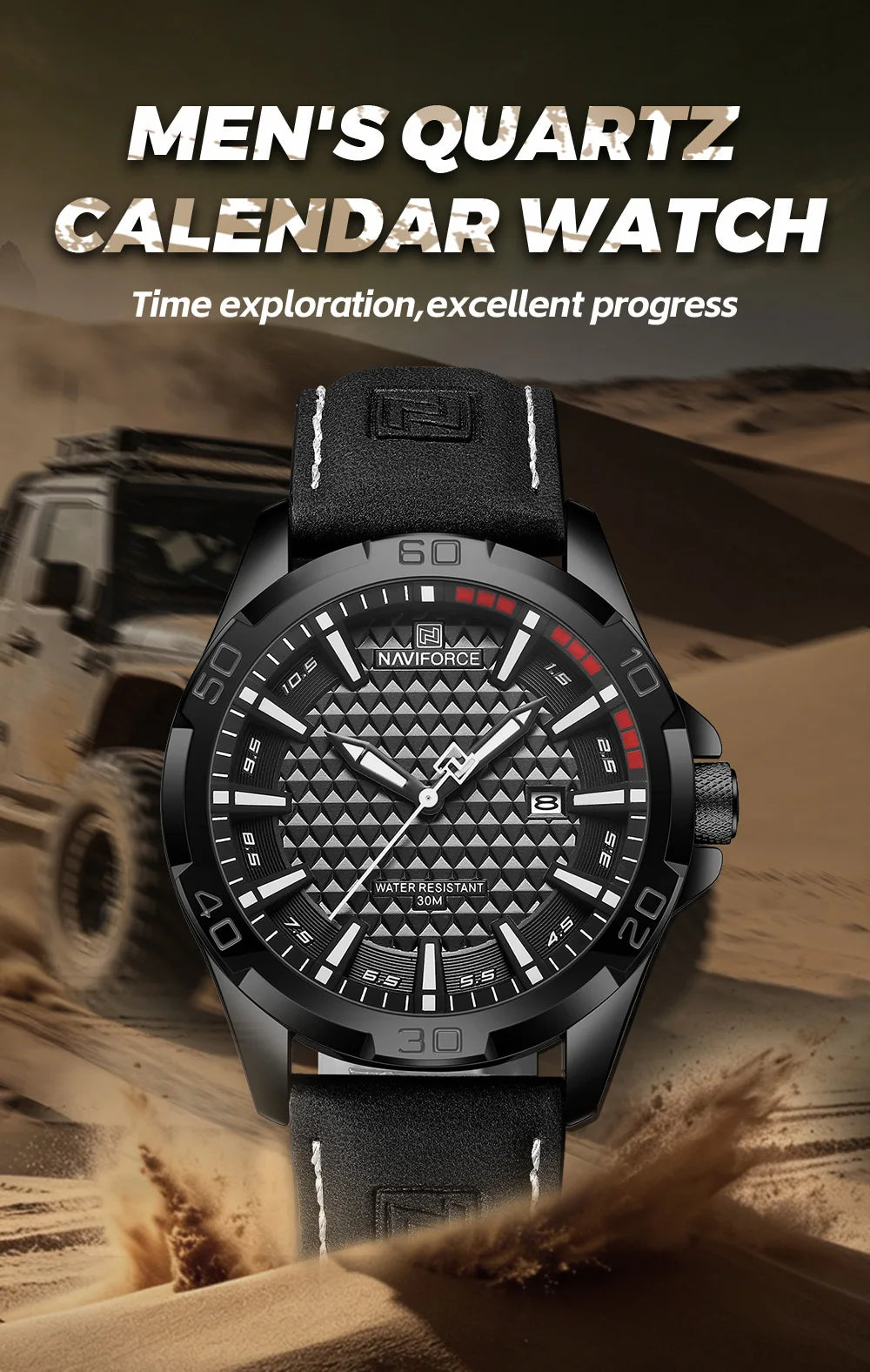 Original Brand Naviforce High Quality Men's Watches Leather Strap Male Waterproof Wristwatch Quartz Date Clock RelogioMasculino