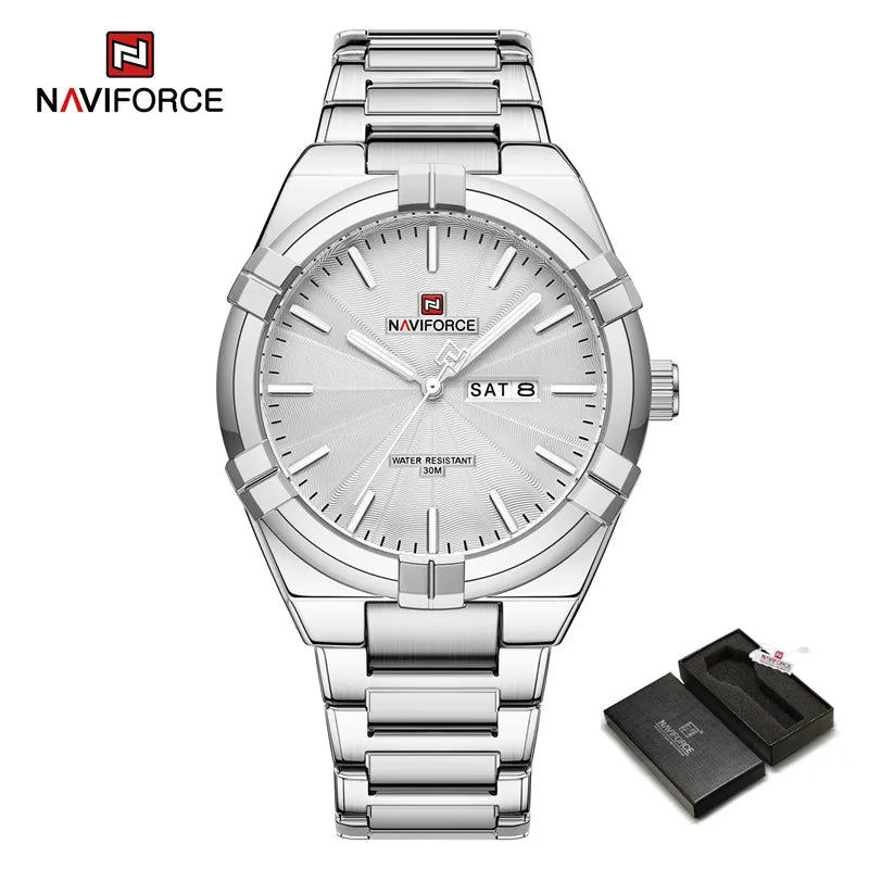 2023 Top Brand NAVIFORCE Men's Watches Fashion Casual Quartz Wristwatch Stainless Steel Waterproof Clock Relogio Masculino