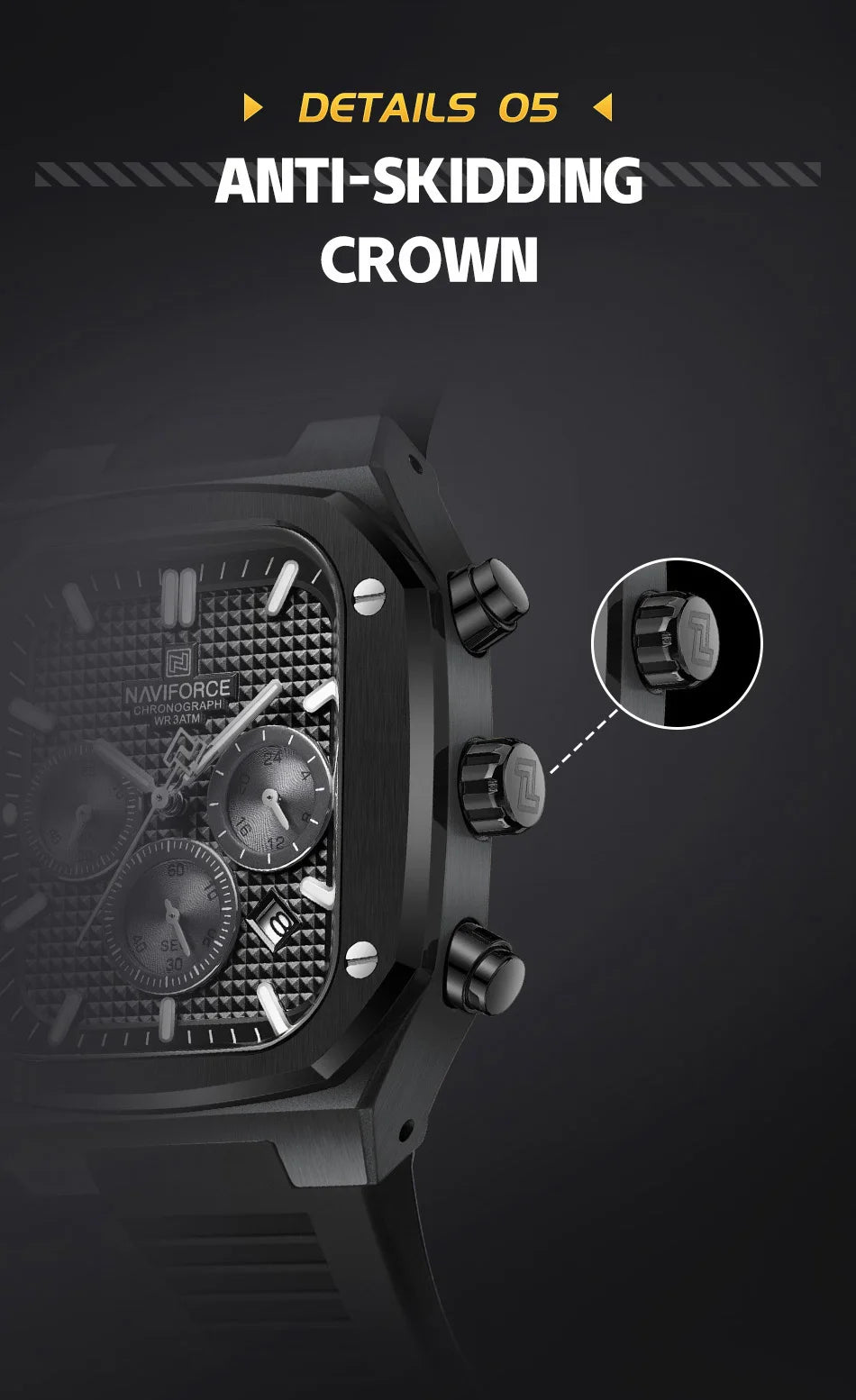NAVIFORCE Brand New Men's Watches Luxury Date  Luminous Clock Chronograph Quartz Wristwatches Waterproof Relogio Masculino Gifts