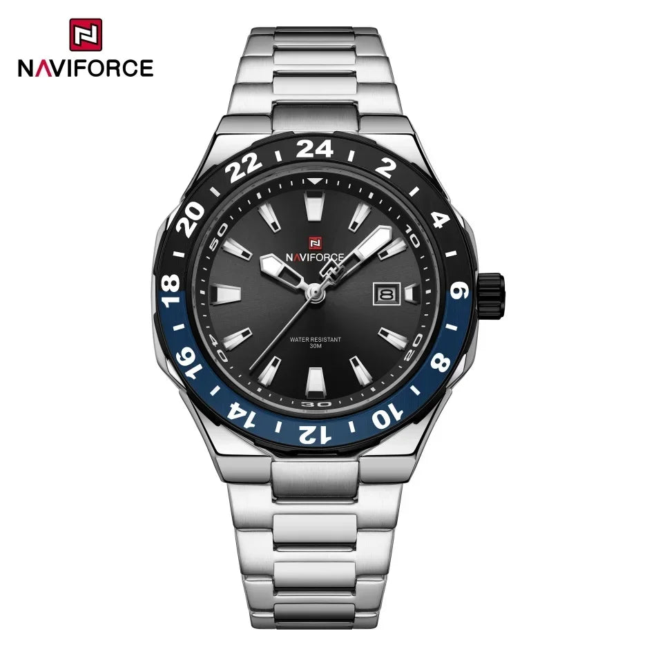 NAVIFORCE Men's Sport Casual Watch Men Military Quartz Wristwatch Date Display Waterproof Male Clock Watches Relogio Masculino