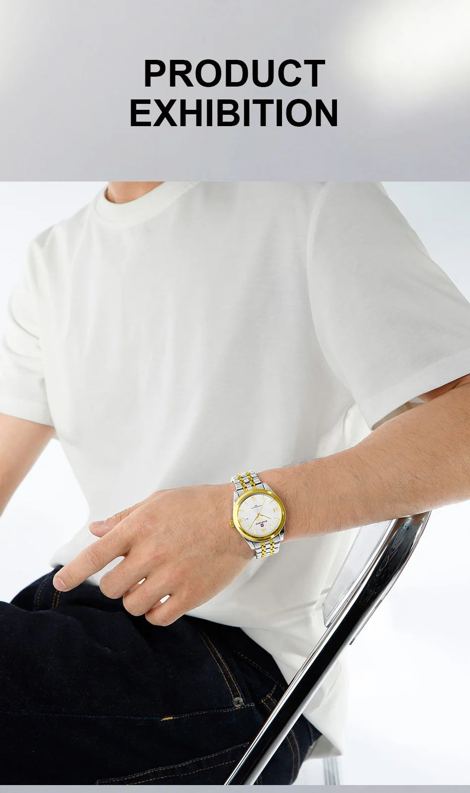 NAVIFORCE Man Wristwatch Quartz Calendar 30M Waterproof Date Display Steel Band Casual Male Business Watch Gift for Father's Day