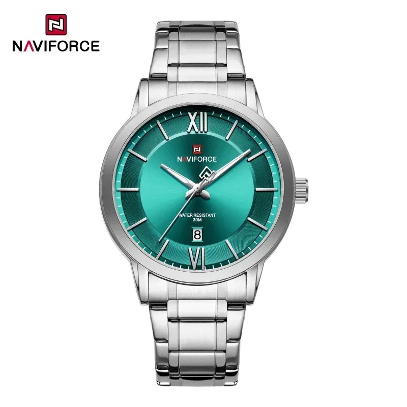 NAVIFORCE Original Watches for Men Military Sports Calendar Clock Luxury Waterproof Quartz Steel Strap WristWatch Reloj Hombre