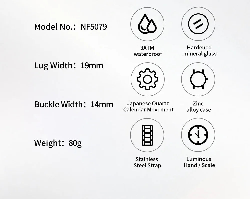 NAVIFORCE Women Watches Quartz Wristwatch Waterproof High Quality Ladies Steel Bracelet Female Romantic Stylish Business Clock