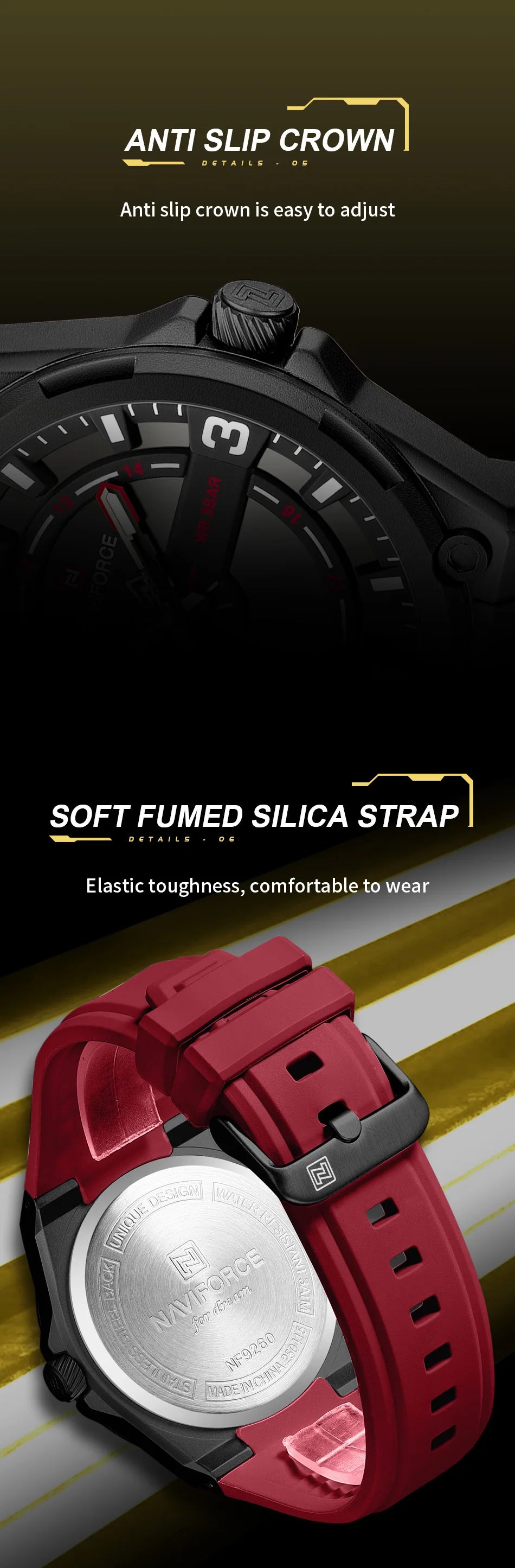 NAVIFORCE Vintage Men Watch Luxury Quartz Wristwatch Waterproof watches Fashion Style Retro Silicone Men Watch Relogio Masculino