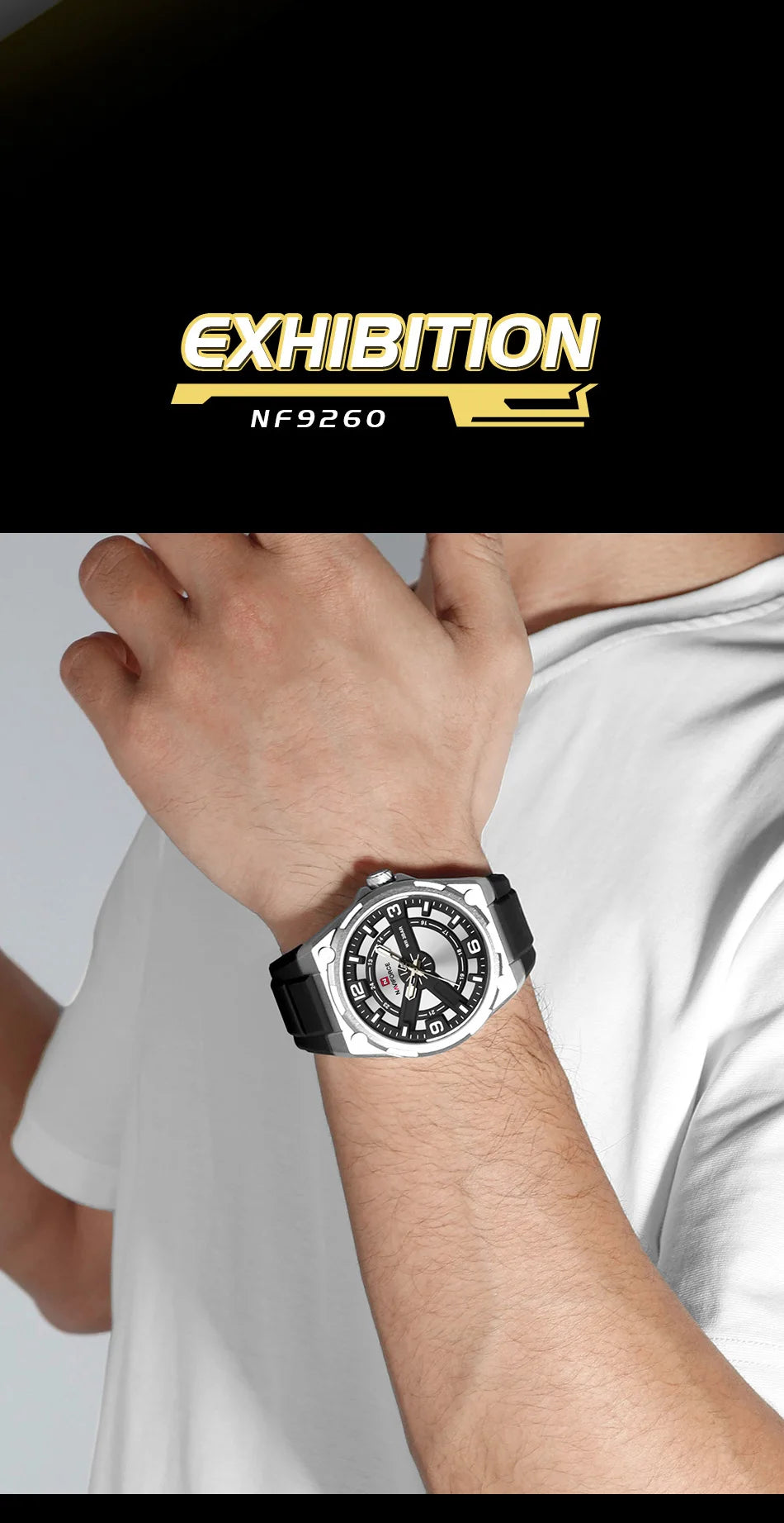 NAVIFOCE Luxury Business Men Watch Sport Men Watch Waterproof Quartz Clock Man Wheel dial WristWatch Relogio Masculino Silicone