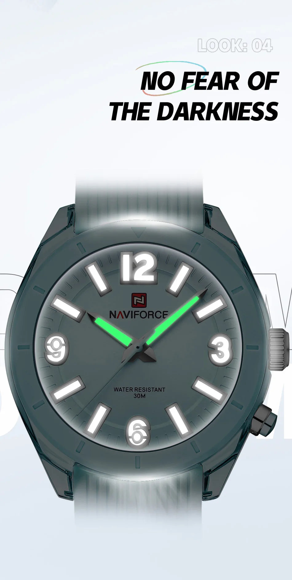 NAVIFORCE Women's Waterproof Watch Fashion Casual Luminous Display Quartz Wristwatch with Silicone Band Reloj Mujer High Quality