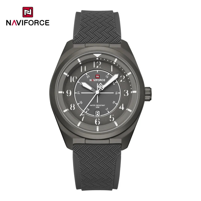 NAVIFORCE Men Quartz Watch 30M Waterproof Sports Luminous Wristwatch Fashion Silicone Strap Daily Casual Watches Reloj Hombre
