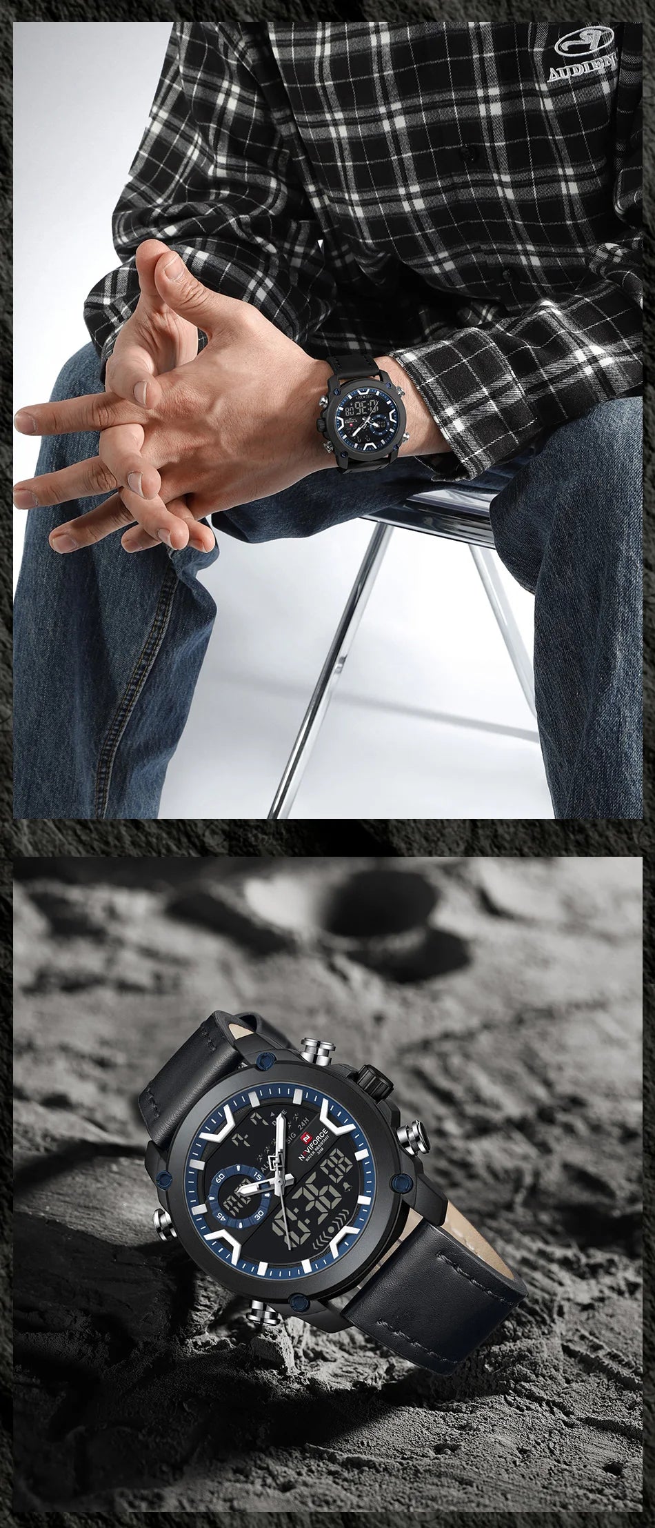 New NAVIFORCE Brand Watch Men Genuine Sports Watches Men's Army Military Quartz Wristwatch Chronograph Male Date and Date Clock