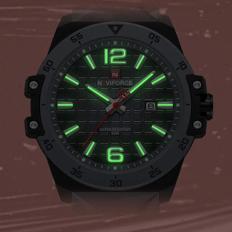 NAVIFORCE Brand 2025 Fashion Men's Watch Sport Military Calendar Quartz Wristwatches Male Luminous 5ATM Waterproof Male Clock