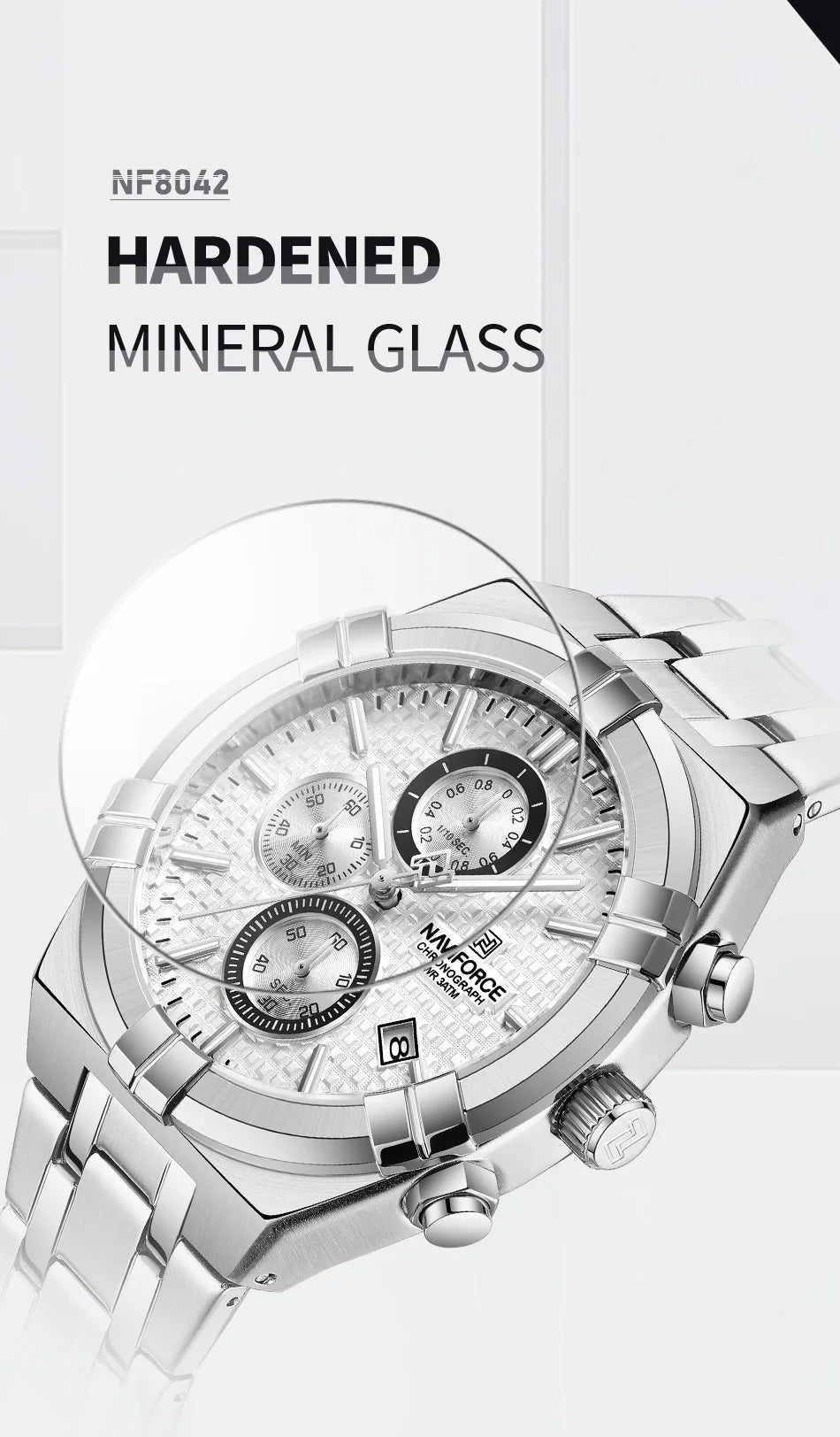 NAVIFORCE Original Men's Watches Waterproof Classics Quartz Wristwatches Stainless Steel Luminous Chronograph Clock 2023 Trend