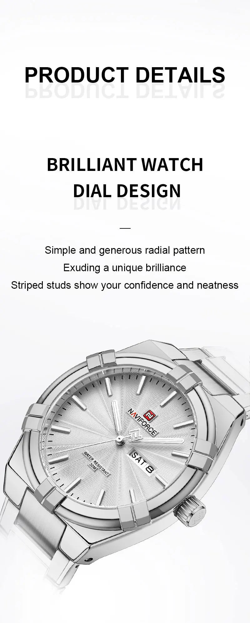2023 Top Brand NAVIFORCE Men's Watches Fashion Casual Quartz Wristwatch Stainless Steel Waterproof Clock Relogio Masculino