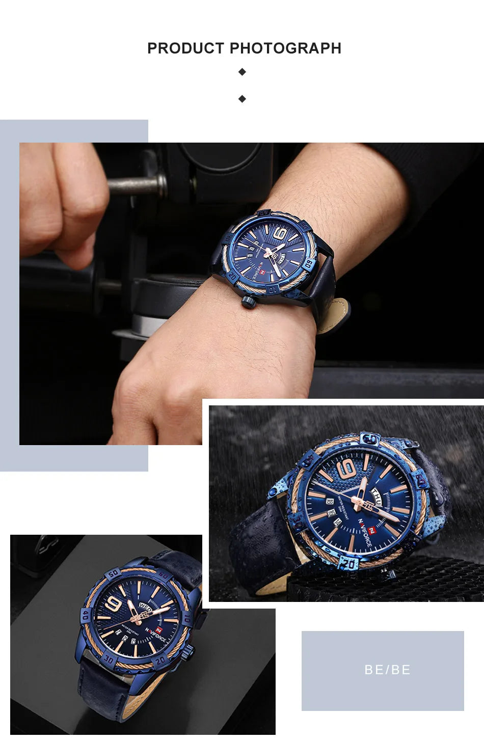 New NAVIFORCE Luxury Brand Men Fashion Watches Men's Waterproof Quartz Watch Male Clock With Box Set For Sale Relogio Masculino