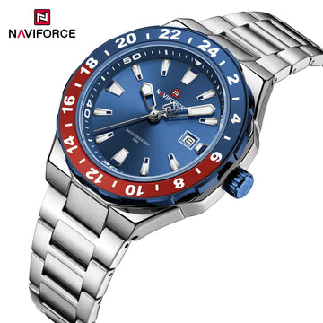 NAVIFOCE Luxury Business Man Watch Sport 3ATM Waterproof Quartz Clock Man Military Stainless Band WristWatch Relogio Masculino
