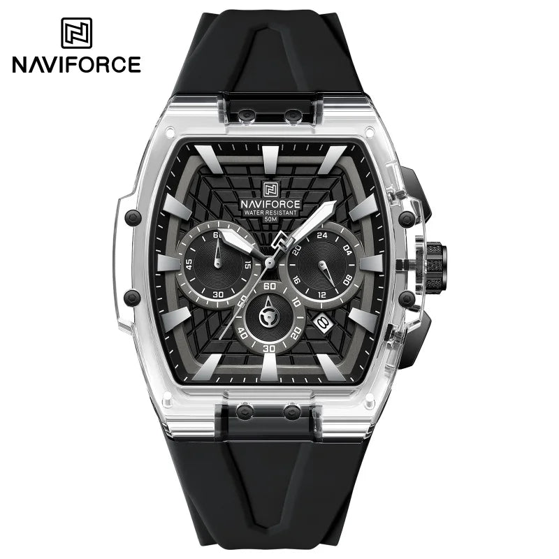 2026 New NAVIFORCE Mens Watches Top Brand Luxury Steel Mutifunction Chronograph Watch for Men Fashion Sports Quartz Men Clock
