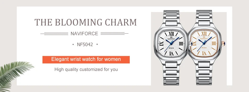NAVIFORCE Original Women's Watches Classic Round Dial Silicone Strap 3ATM Waterproof Luxury Watch for Women Give for girls gifts
