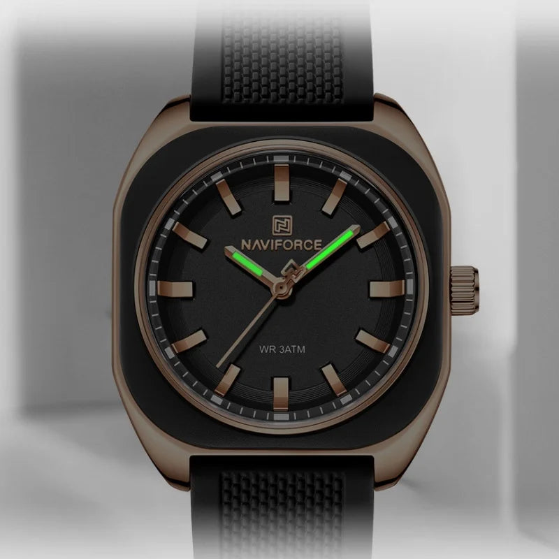 NAVIFORCE Simple Women Watches Quartz Waterproof Polygon Dial Luminous Silicone Watch Ladies Luxury Wristwatch Gift Box NF5061
