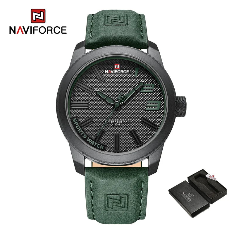 NAVOFORCE 2022 New Watch Men Leather Men's Casual Business Male Watch Waterproof Sport Wristwatch Hot Sale Relogio Masculino