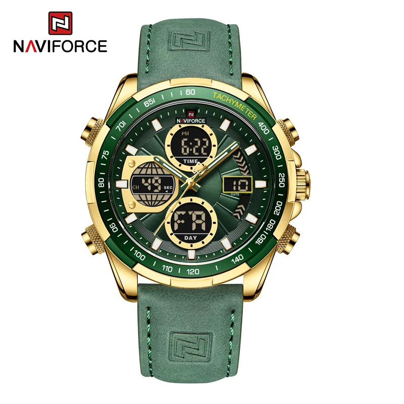NAVIFORCE Military Watches for Men Luxury Sport Chronograph Alarm WristWatch Waterproof Quartz Big Clock Digital Male Watch