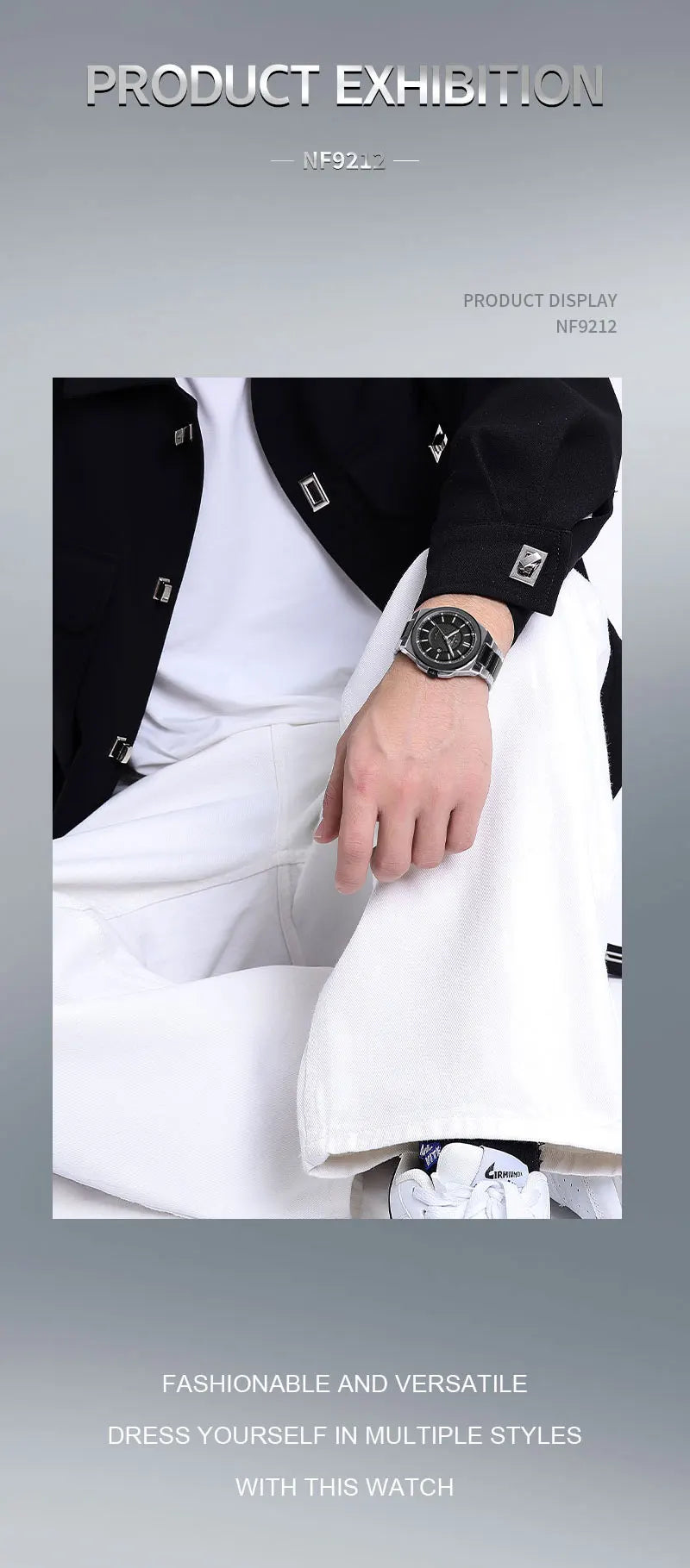 Top Brand NAVIFORCE Men Quartz Watch Stainless Steel Band Casual Sport Male WristWatch Luminous Hot Sale Relogio Masculino
