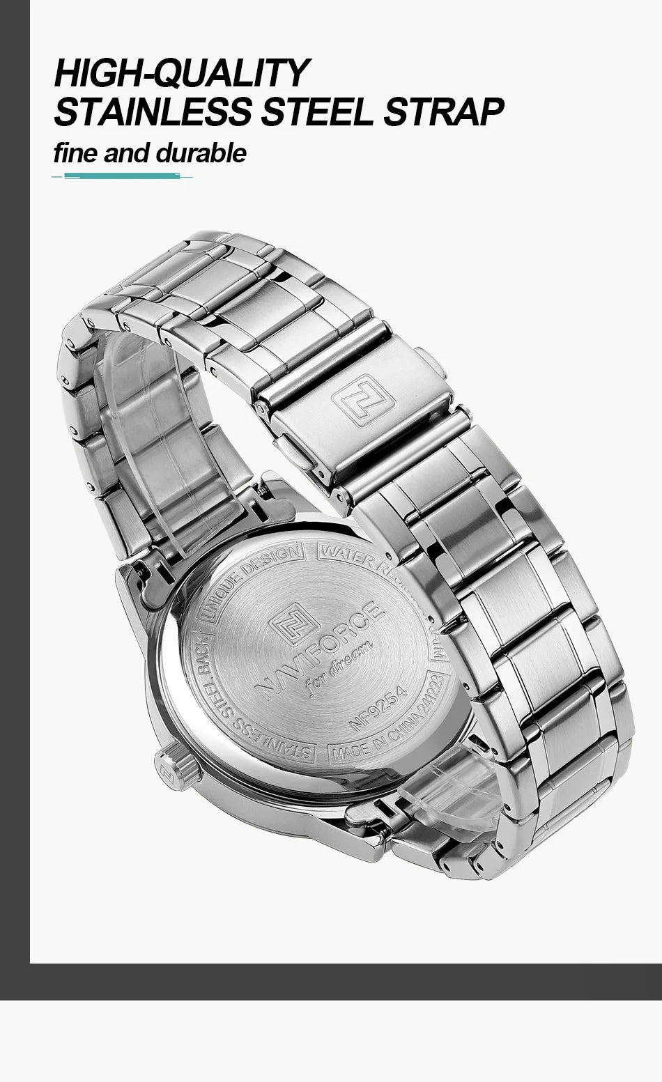NAVIFORCE Original Watches for Men Quartz Waterproof Calendar Clock Steel Strap Military Luxury Sports Male Wristwatch Gift Box