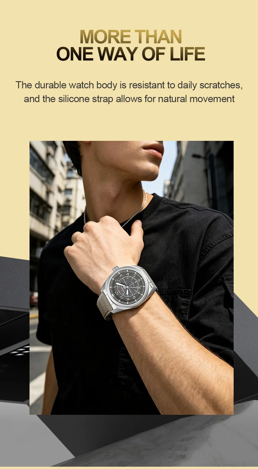 NAVIFORCE Men Quartz Watch 30M Waterproof Sports Luminous Wristwatch Fashion Silicone Strap Daily Casual Watches Reloj Hombre