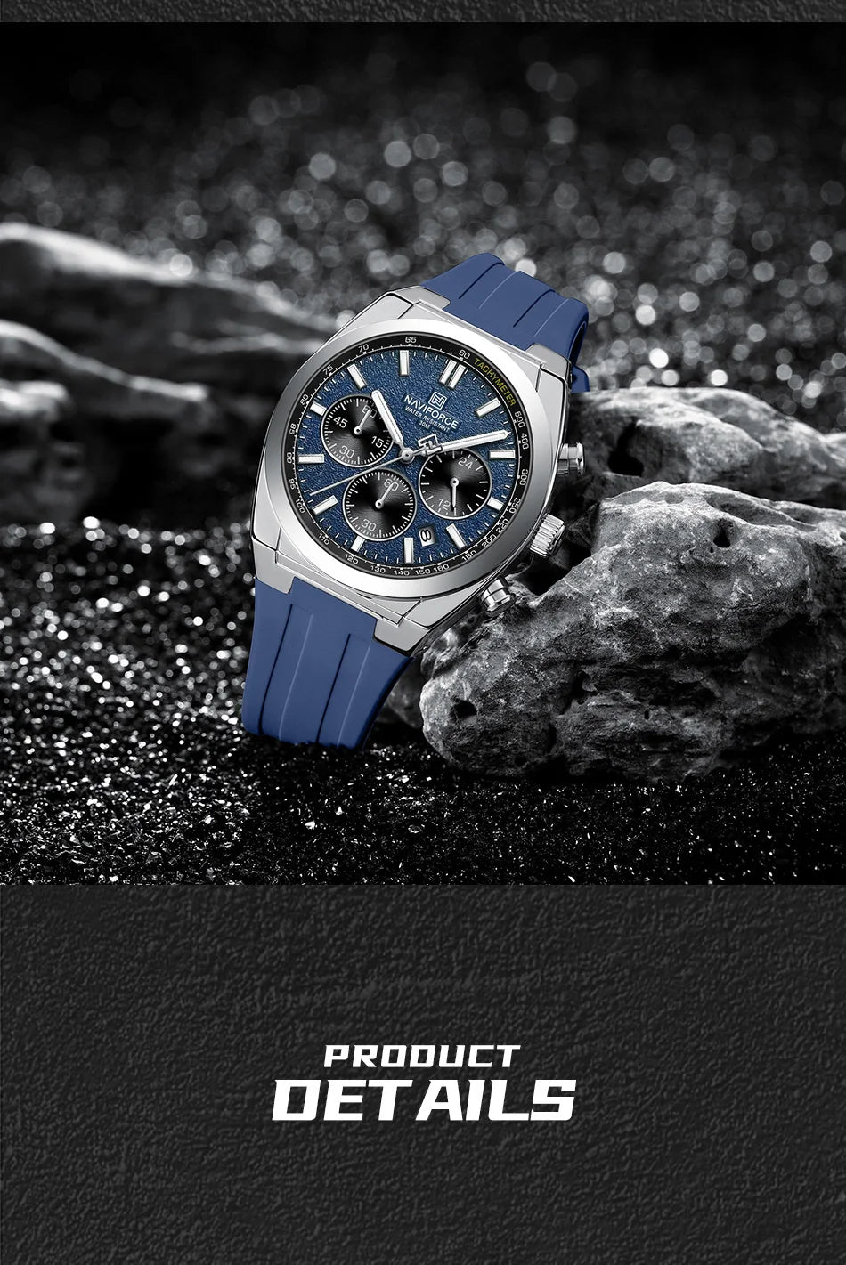 NAVIFORCE Man's Watch Quartz Chronograph 24 Hours Date Display Waterproof Male Fashion Luxury Business Sport Wristwatch Gift Box