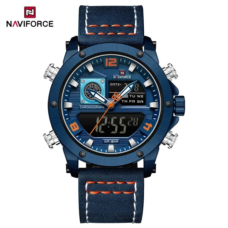 NAVIFORCE Dual Display Watches For Men Top Brand Luxury Military Waterproof Watch Men Casual Sport Digital Watch Montre Homme