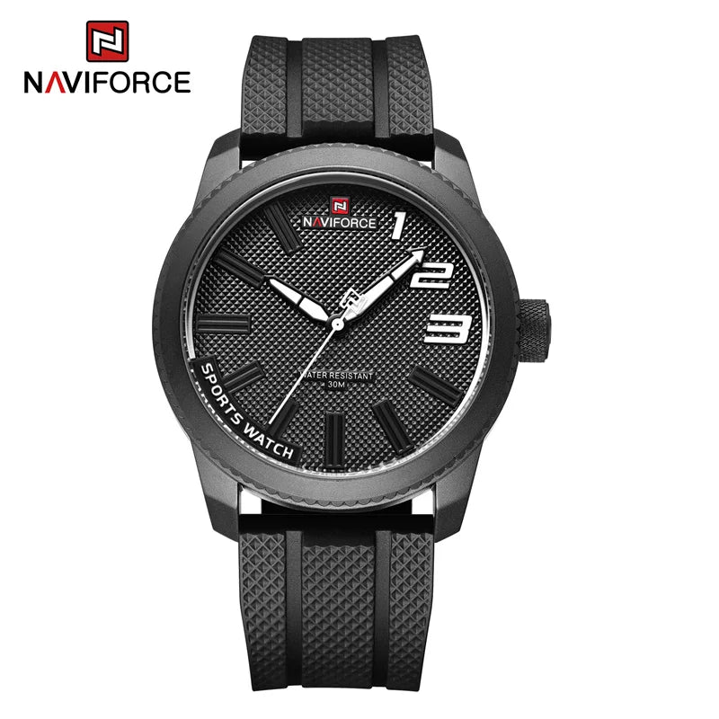 NAVIFORCE Luxury Silicone Strap Mens Watches Waterproof Sport Quartz Military Watch Men Clock Relogio Masculino 2022 New Arrival