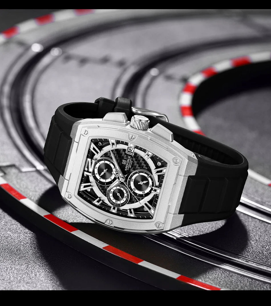 NAVIFORCE Watch for Men Waterproof Luxury Business Sport Casual Wristwatch Clock Mens Multifunction Chronograph Silicone Watches