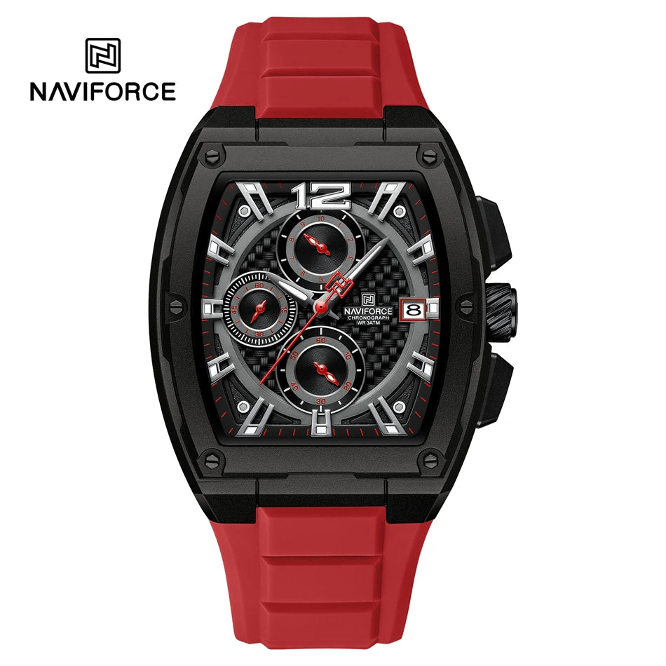 NAVIFORCE Watch for Men Waterproof Luxury Business Sport Casual Wristwatch Clock Mens Multifunction Chronograph Silicone Watches