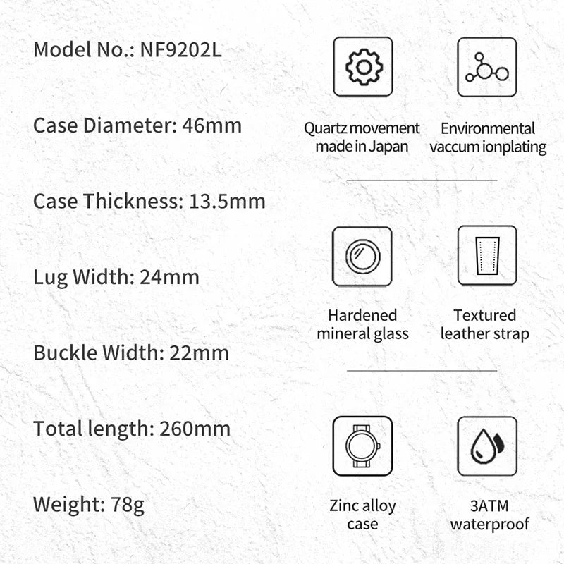 Luxury Brand NAVIFORCE Watch For Men 2025 New Original Leather Fashion Casual Sports Waterproof Quartz Wrist Watch Package Gifts