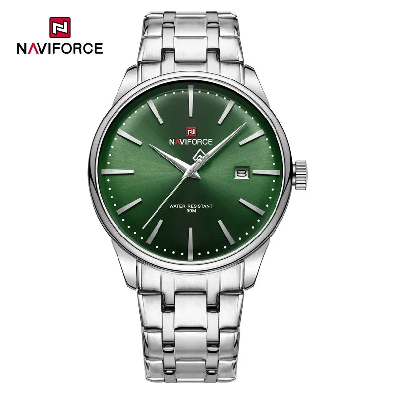Top Brand NAVIFORCE Men's Calendar Watch Waterproof Fashion Business Stainless Steel Strap Quartz Wristwatches Relogio Masculino