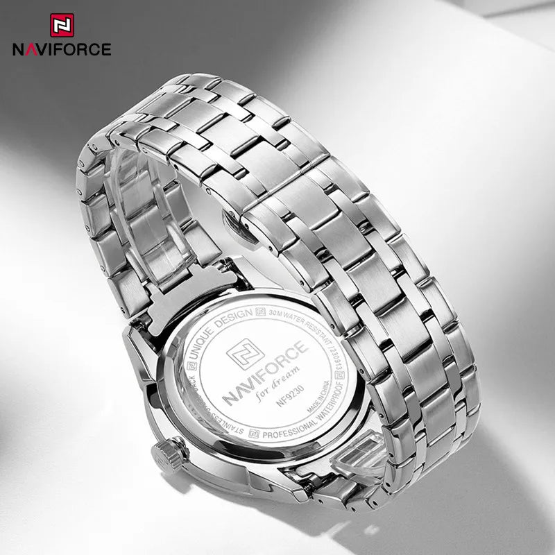 Top Brand NAVIFORCE Men's Calendar Watch Waterproof Fashion Business Stainless Steel Strap Quartz Wristwatches Relogio Masculino