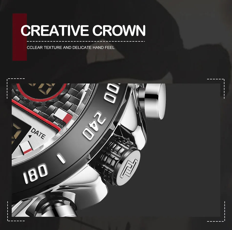 NAVIFORCE Man's Quartz Watch Dual Display Luminous Stainless Steel Strap Male Fashion Business Father's Day Wristwatch Gifts Box