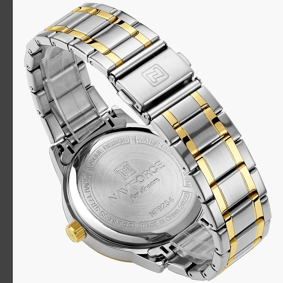 NAVIFORCE Original Watches for Men Military Sports Calendar Clock Luxury Waterproof Quartz Steel Strap WristWatch Reloj Hombre