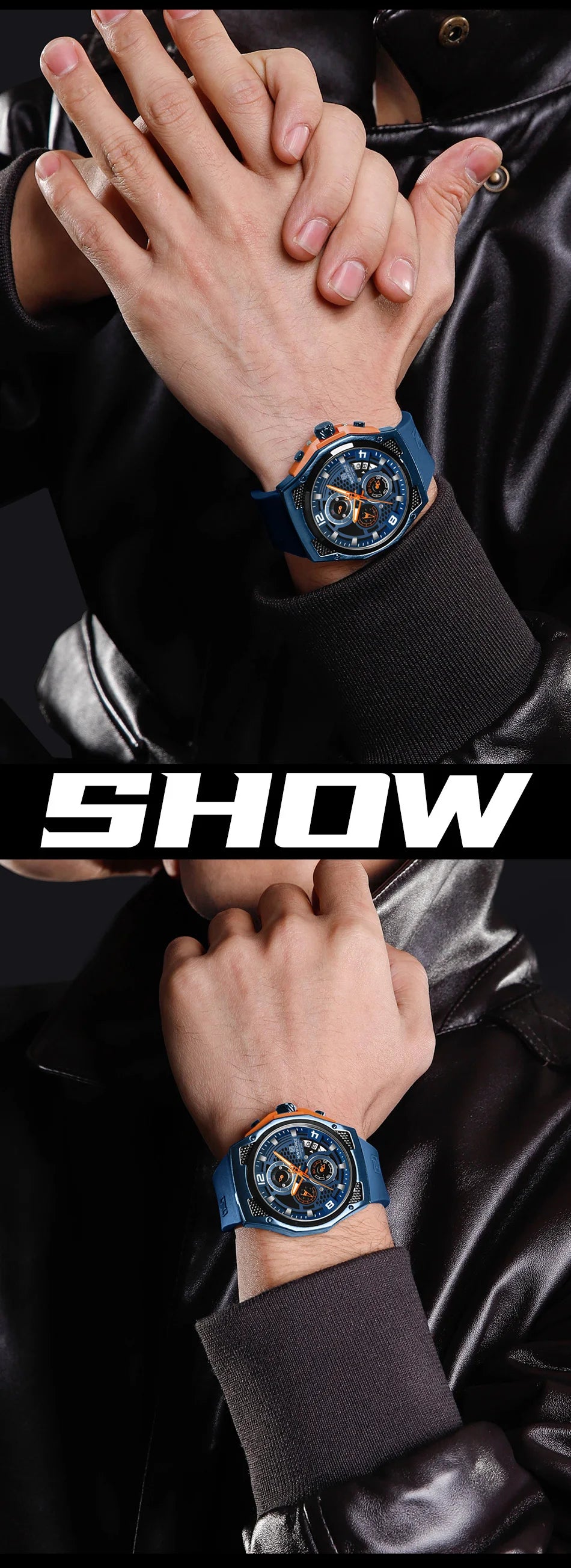 NAVIFORCE Original Watches for Man Silicone Strap Waterproof Men Quartz Wrist Watch Casual Sport Date Display Clock Reloj Hombre