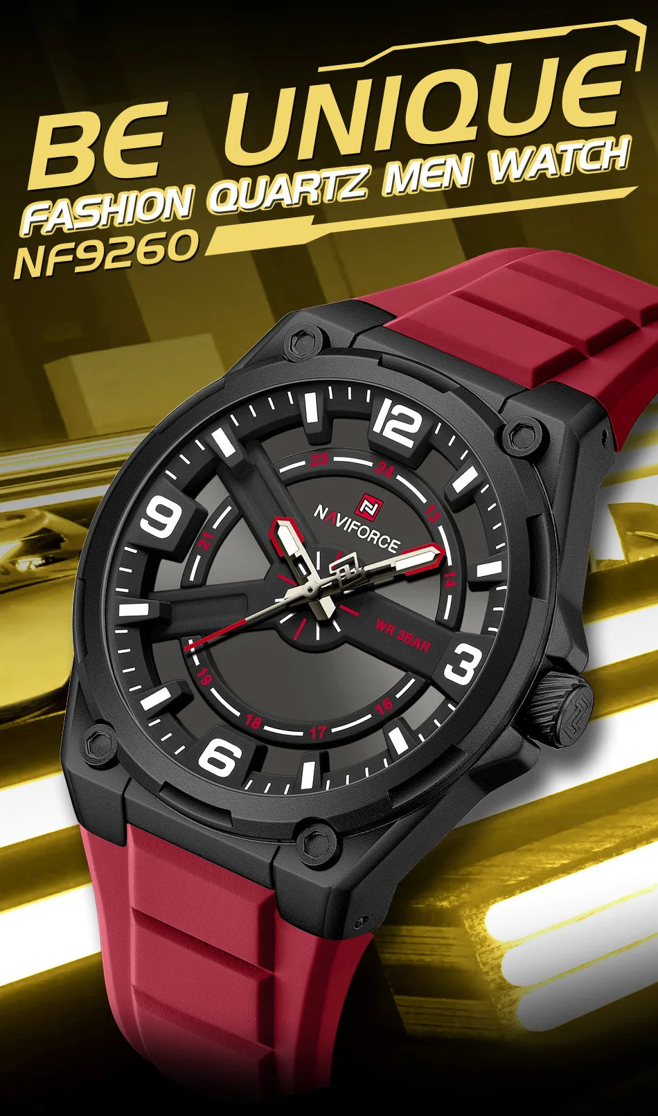 NAVIFORCE Vintage Men Watch Luxury Quartz Wristwatch Waterproof watches Fashion Style Retro Silicone Men Watch Relogio Masculino
