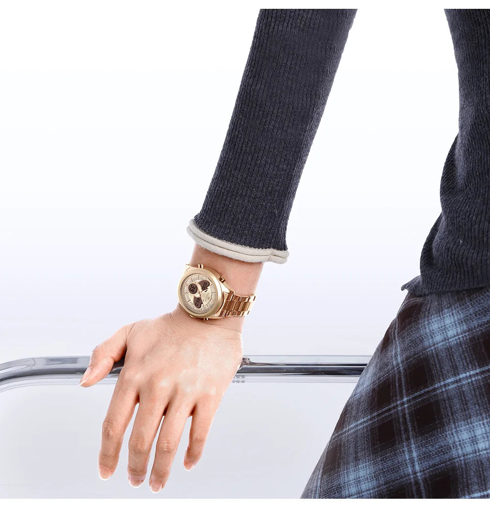 NAVIFORCE Women Watch Unique Design of Heart-Shaped Dial Quartz Analog LCD Digital Watches Fashion Casual Girlfriend Gifts Clock