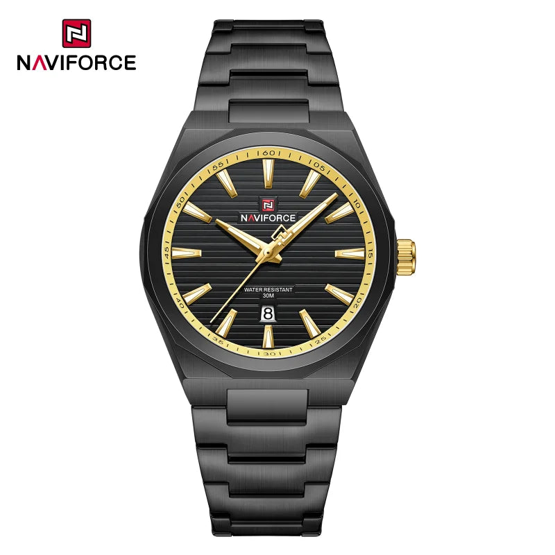 NAVIFORCE Fashion Waterproof Quartz Wristwatch Luminous Point Men Watch Date Display Sports Clock Man Watches Relogio Masculino