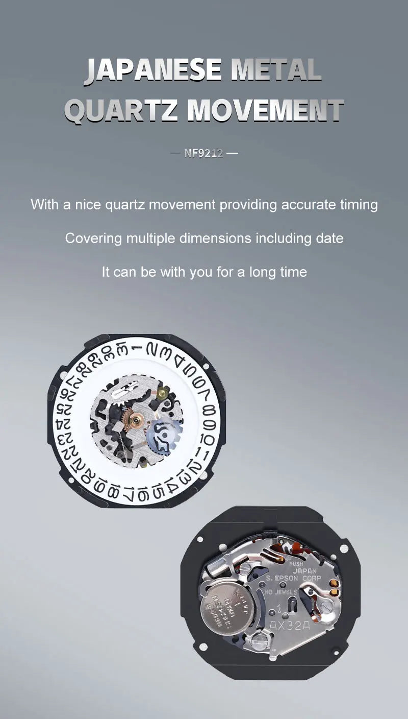 NAVIFORCE Men's Watch Stainless Steel Strap Military Casual Business Quartz Waterproof Calendar Clock with Gift Box