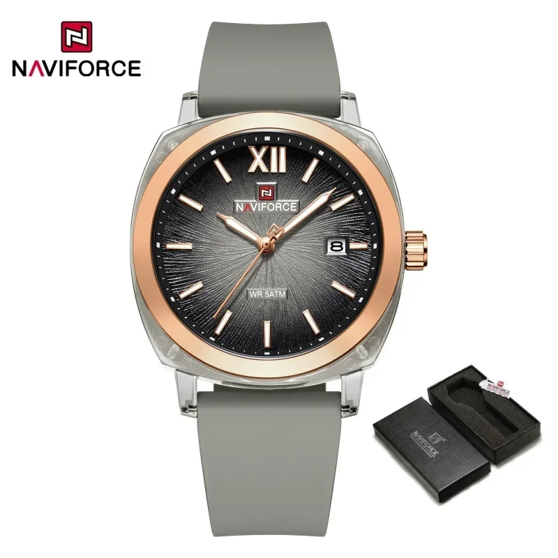 NAVIFORCE Leisure Sports Women's Watch Simple Elegant Waterproof Creative Women Minimalist Style Quartz Calendar ladies Watches