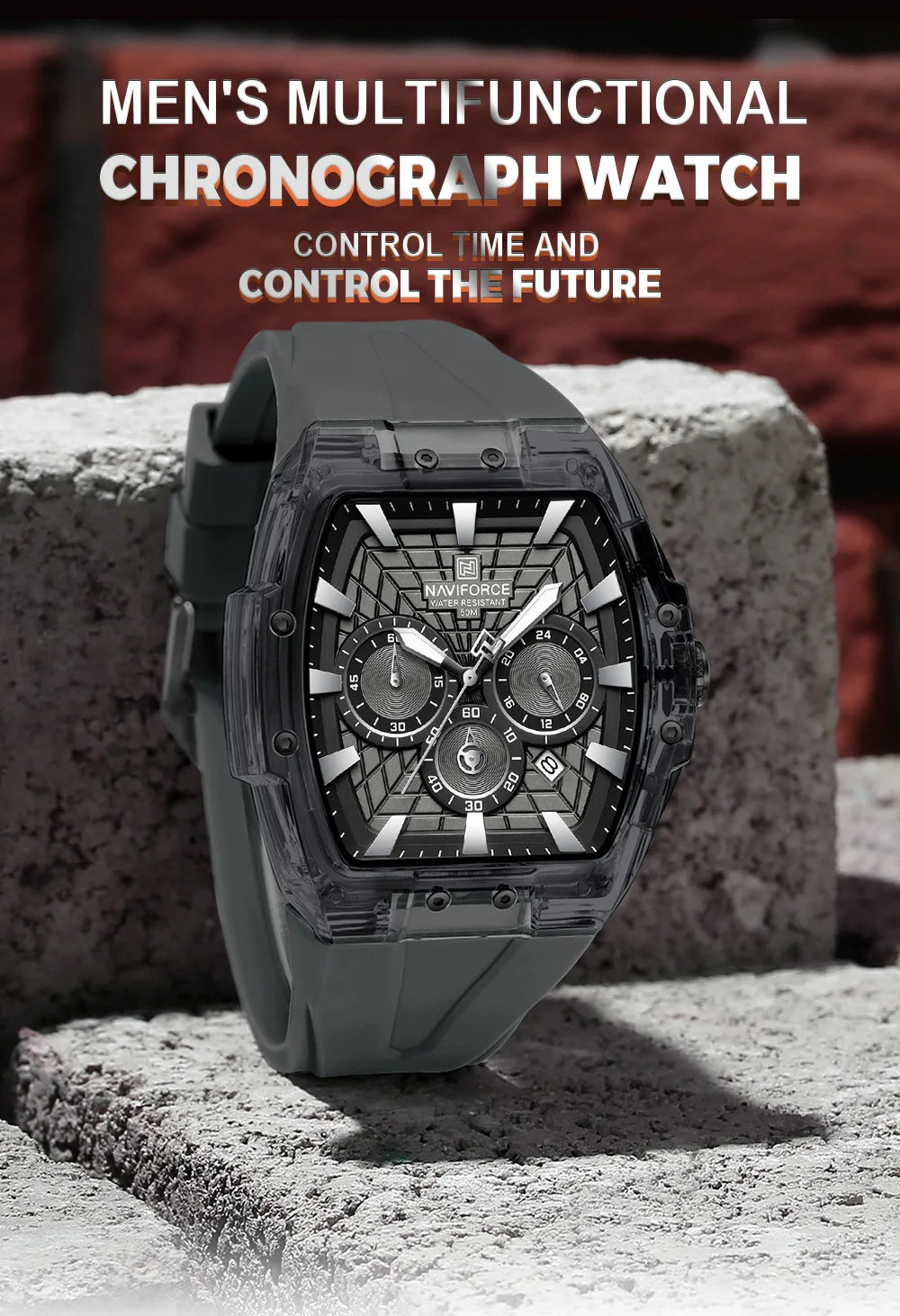 2026 New NAVIFORCE Mens Watches Top Brand Luxury Steel Mutifunction Chronograph Watch for Men Fashion Sports Quartz Men Clock
