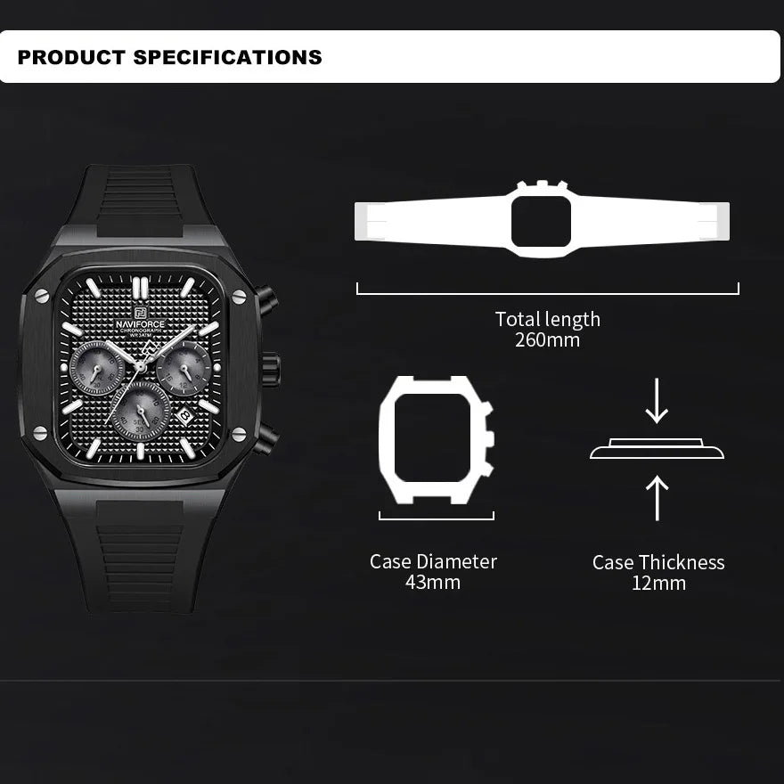 NAVIFORCE Brand New Men's Watches Luxury Date  Luminous Clock Chronograph Quartz Wristwatches Waterproof Relogio Masculino Gifts
