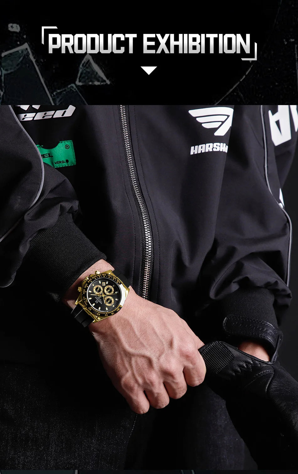 NAVIFORCE Brand Fashion Luxury Watch For Men Waterproof Chronograph Clock Business Casual Silicone Strap Wristwatches 2024 New