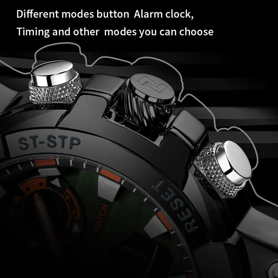 NAVIFORCE New Military Sports Mens Watches Top Brand Luxury Dual Display Waterproof LED Digital Watch for Men Quartz Wristwatch