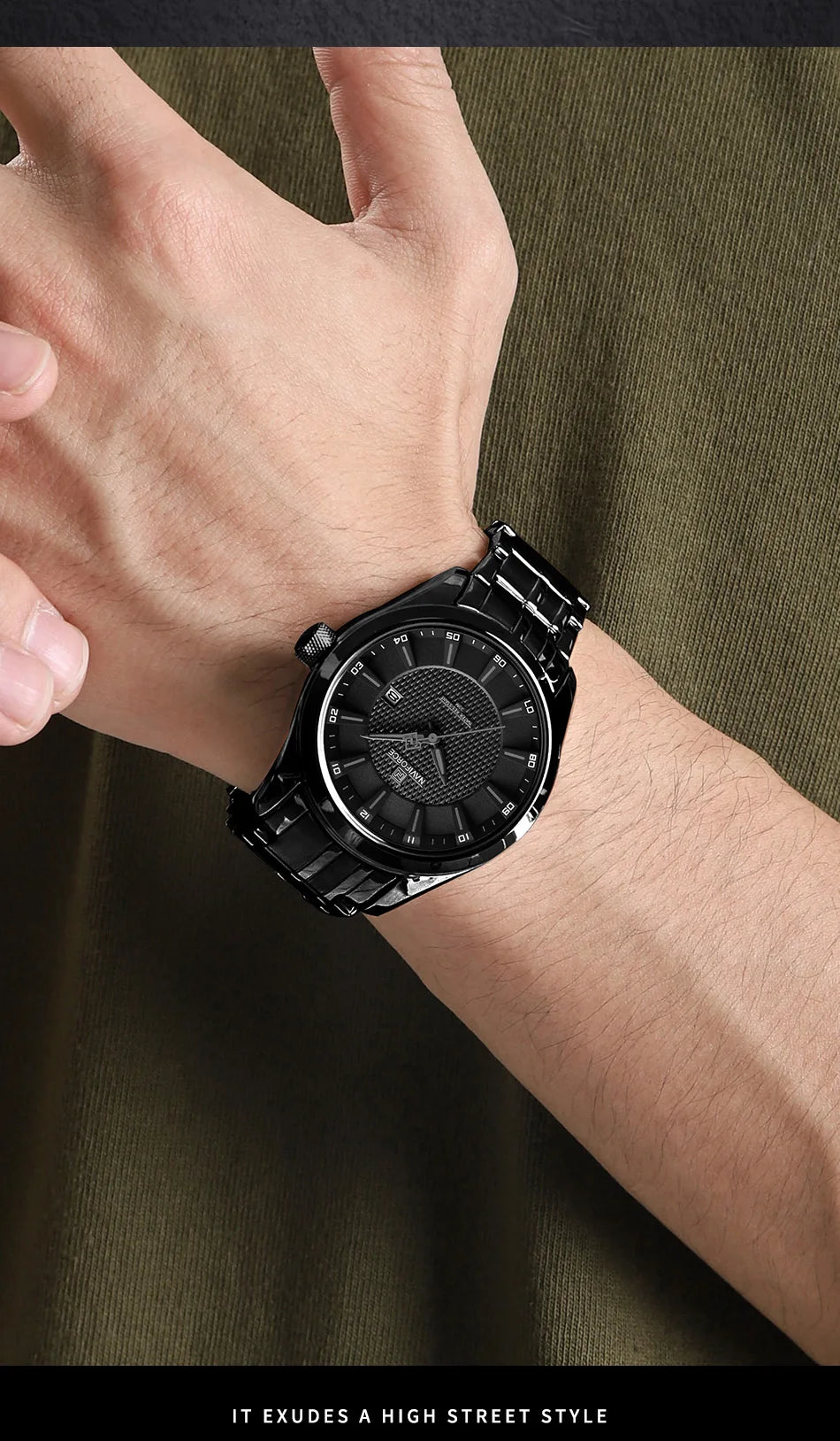 NAVIFORCE New Style Men's Quartz Business Watch Waterproof Sports Casual Stainless Steel Strap Men Date Clock Relogio Masculino