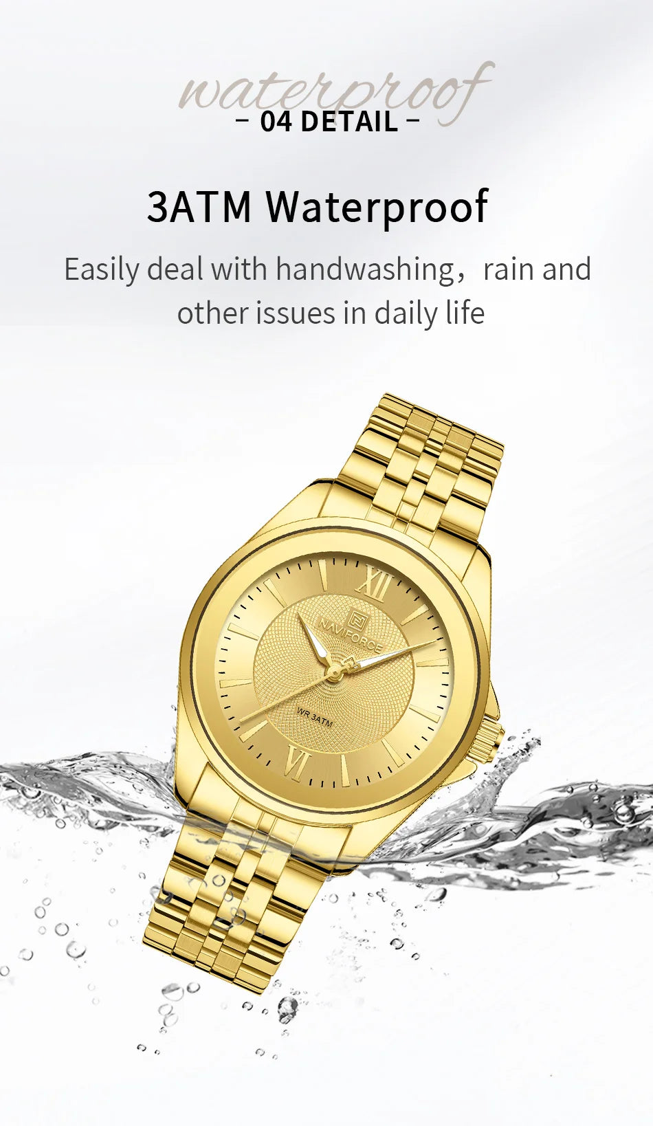 NAVIFORCE Women Watches Ladies Creative Watch Stainless Strap New Fashion Charm Quartz 30m waterproof Wristwatches Female Clock